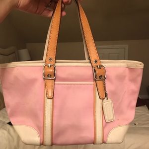 Pink Coach summer handbag